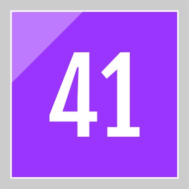 41 numaralı logo simgesi web tasarımı illüstrasyonu