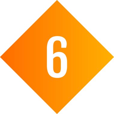 6 numaralı işaret simgesi, web basit illüstrasyon