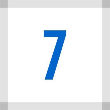 Number 7 icon. flat vector illustration