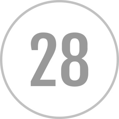 28 numaralı simge. vektör illüstrasyonu