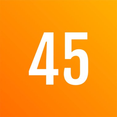 45 sayısının basit logosu, web illüstrasyonu