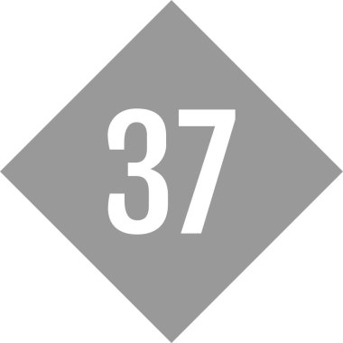 37 numaralı simge vektör illüstrasyonu