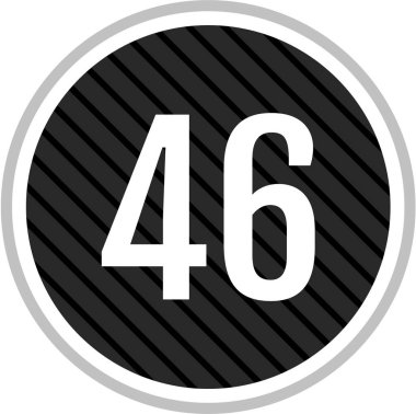 46 numaralı simge. vektör illüstrasyonu