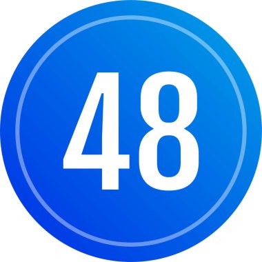 48 numaralı logo, vektör illüstrasyonu 