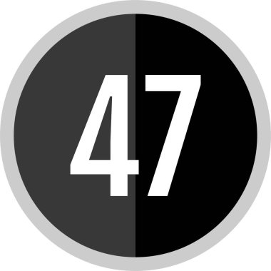 Kırk yedi vektör çizimi