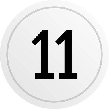 Number 11 icon. flat vector illustration