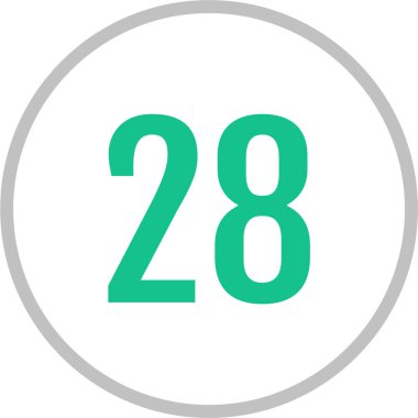 28 numaralı simge. vektör illüstrasyonu