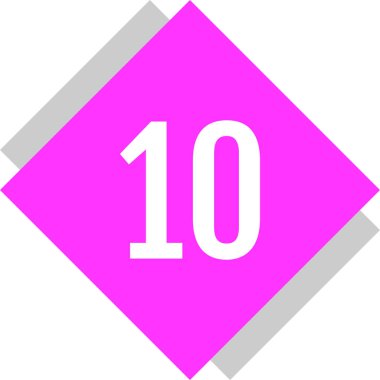 10 numaralı modern vektör illüstrasyonu