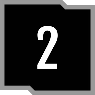 Number 2 icon. flat vector illustration