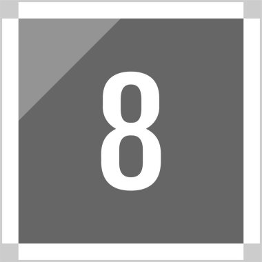 8 numaralı simge vektör illüstrasyonu