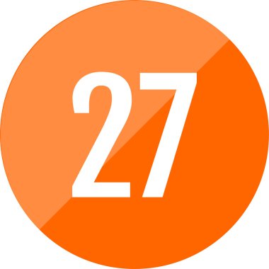27 numaralı simge vektör illüstrasyonu