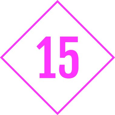 Number 15 icon. flat vector illustration