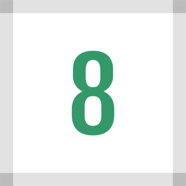 8 numaralı simge vektör illüstrasyonu