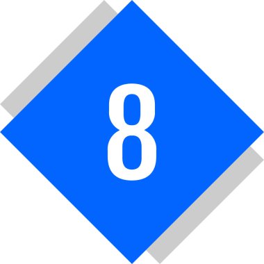 8 numaralı simge vektör illüstrasyonu