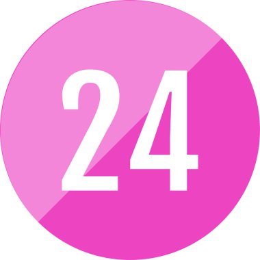24 numaralı simge vektör illüstrasyonu