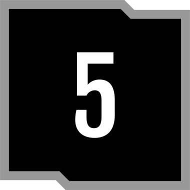 5 numaralı simge vektör illüstrasyonu