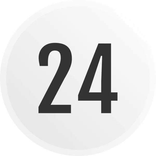 24番のアイコンベクトルイラスト — ストックベクタ