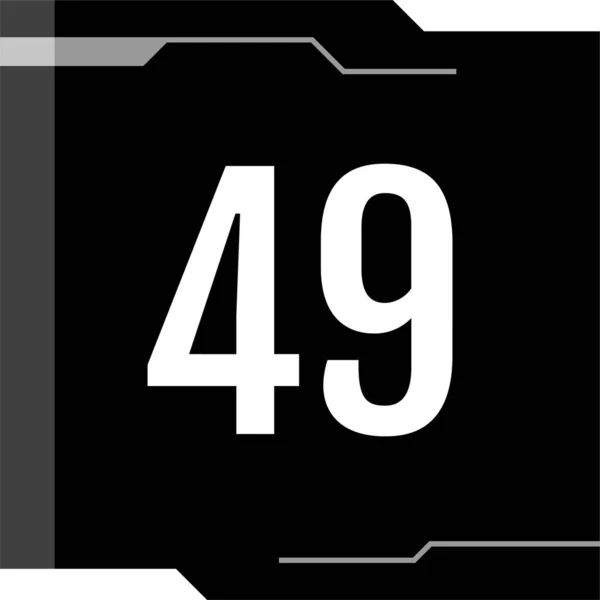 49号的简单标识 网络说明 — 图库矢量图片
