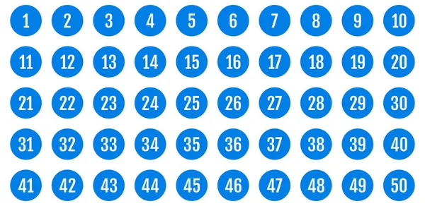 Aantal Pictogrammen Nummers Van Tot Vlakke Vectorafbeeldingen — Stockvector