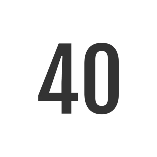 40番のアイコンベクトルイラスト — ストックベクタ