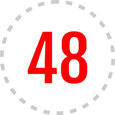 48 numaralı logo, vektör illüstrasyonu 