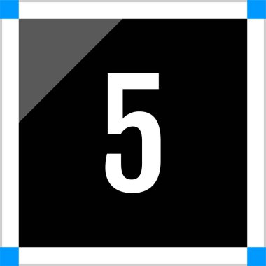 5 numaralı simge vektör illüstrasyonu