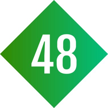 48 numaralı logo, vektör illüstrasyonu 