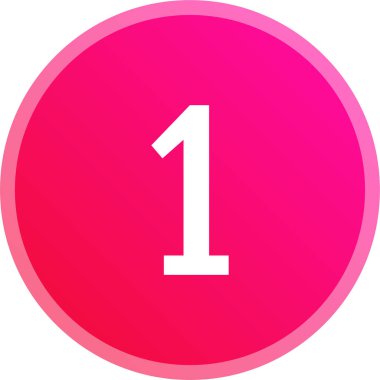 Number 1 icon. flat vector illustration
