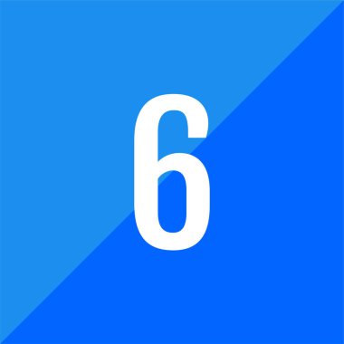 6 numaralı işaret simgesi, web basit illüstrasyon