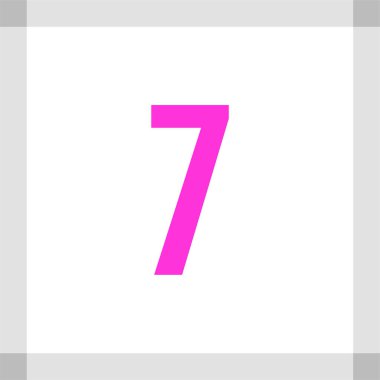 Number 7 icon. flat vector illustration