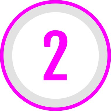 Number 2 icon. flat vector illustration