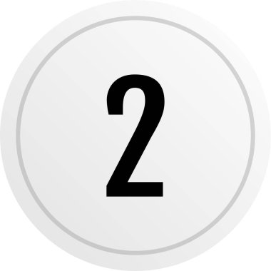 Number 2 icon. flat vector illustration