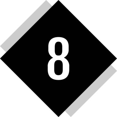 8 numaralı simge vektör illüstrasyonu