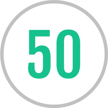 50 numaralı simge vektör illüstrasyonu