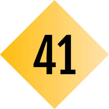 41 numaralı logo simgesi web tasarımı illüstrasyonu