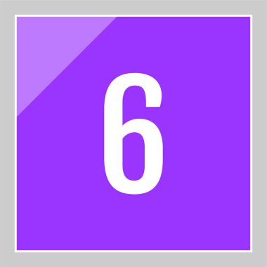6 numaralı işaret simgesi, web basit illüstrasyon