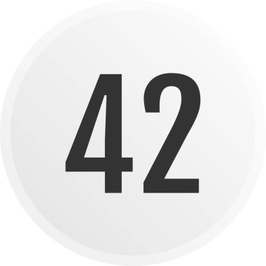 42 numaralı simge vektör illüstrasyonu