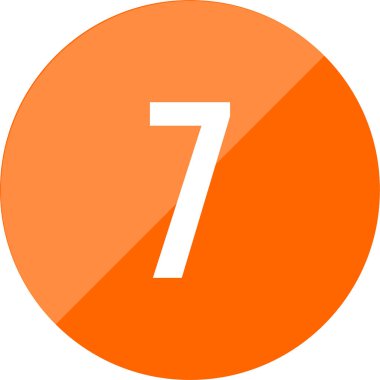 number 7 icon. flat vector illustration            