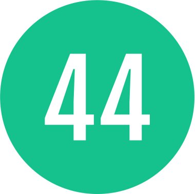44 numaralı ikon. Web tasarımı için vektör şablonu 