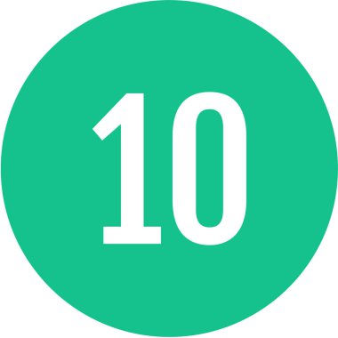 10 numaralı simge vektör illüstrasyonu