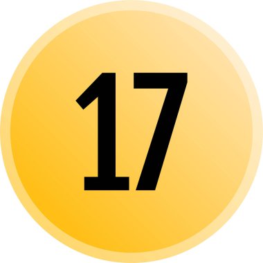 17 numaralı modern vektör illüstrasyonu