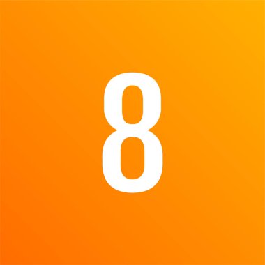 8 numaralı simge vektör illüstrasyonu