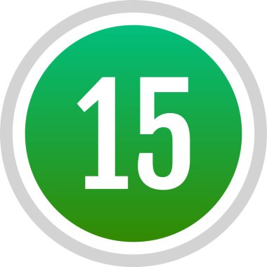 15 numaralı modern vektör illüstrasyonu