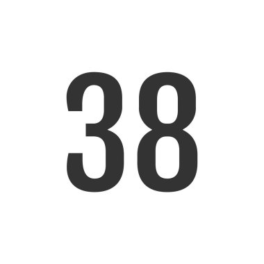 38 numaralı web simgesi, vektör illüstrasyonu