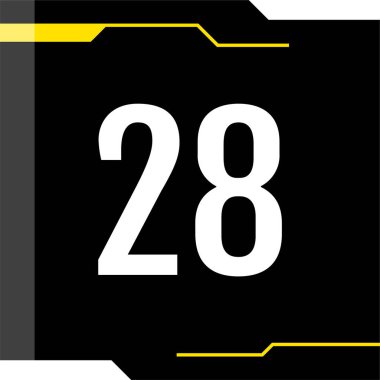 28 numaralı işaret simgesi, web basit illüstrasyon