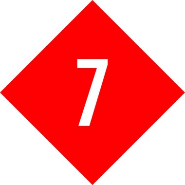 Number 7 icon. flat vector illustration