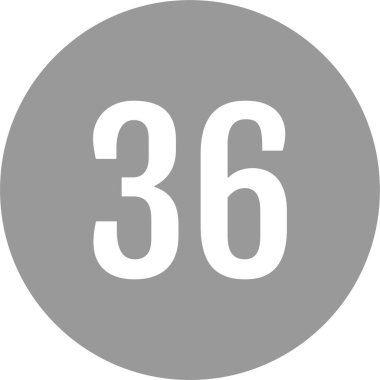36 sayı vektör illüstrasyonu