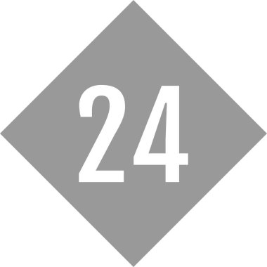 Number 24 icon. flat vector illustration