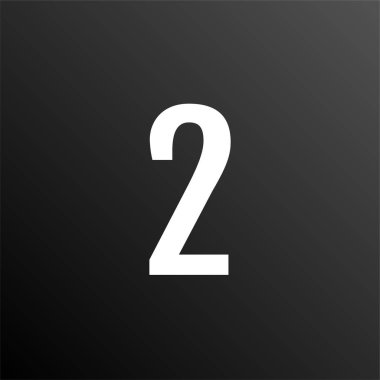 Number 2 icon. flat vector illustration