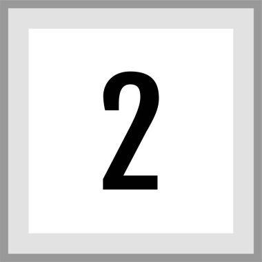 Number 2 icon. flat vector illustration